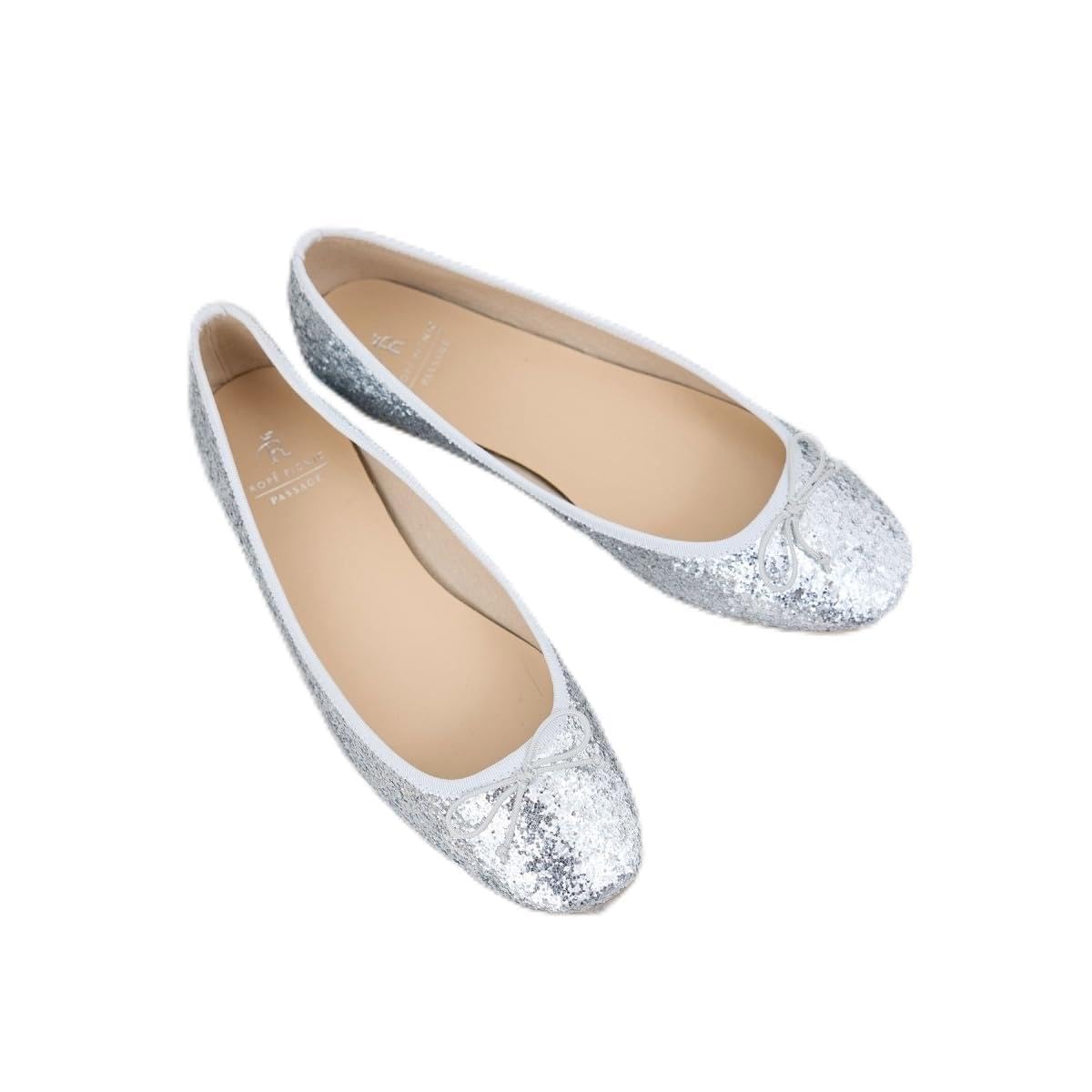 

Picnic Light and Soft Glitter Ballet Shoes Silver L [Rope Passage] AIRina/Airina серебряный