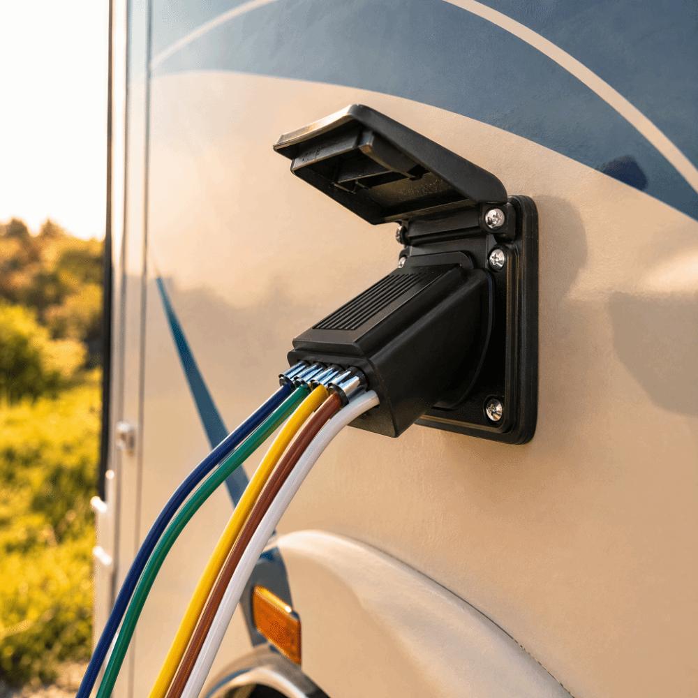 5-Pin Trailer Connector Flat Trailer Socket Wiring Harness for Most RVs and Trailers Camper Refit