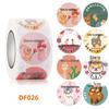 38mm Large Decorative Five-Star Round Sticker Roll - Colorful Self-Adhesive Promotional Gift Item.