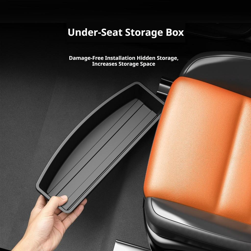 SEAMETAL Universal Car Under Seat Storage Box Hidden Organizer Bins Front Backseat Bag Trash Tray Accessories
