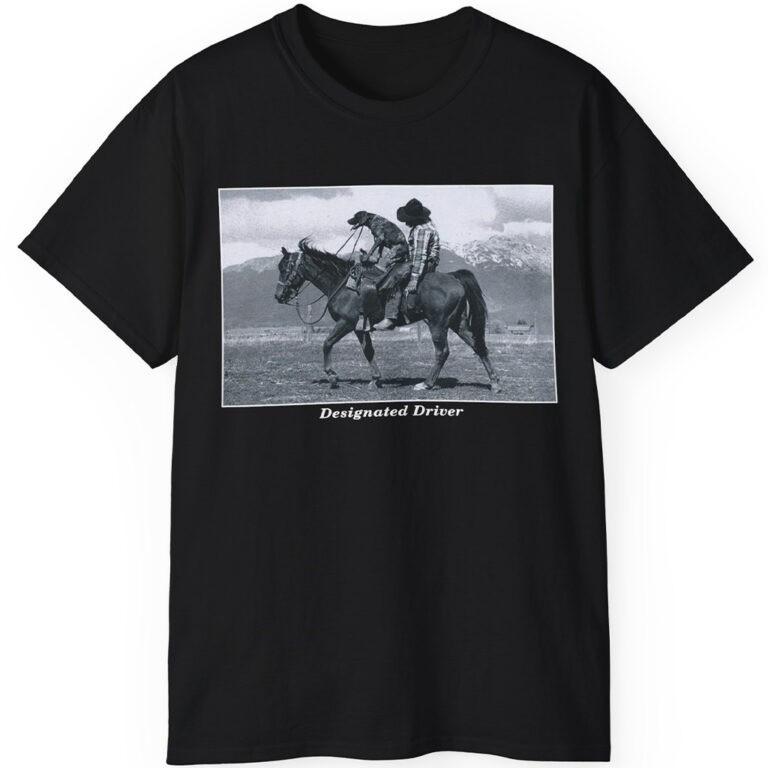 Retro Vintage Horse Dog Cowboy Designated Driver Unisex Tee S-5XL Unisex T-Shirt XXL