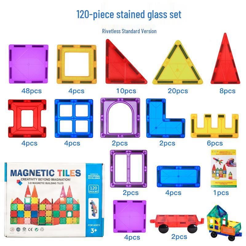 Colorful Magnetic Building Blocks for Kids – Strong, Translucent, Educational Toys
