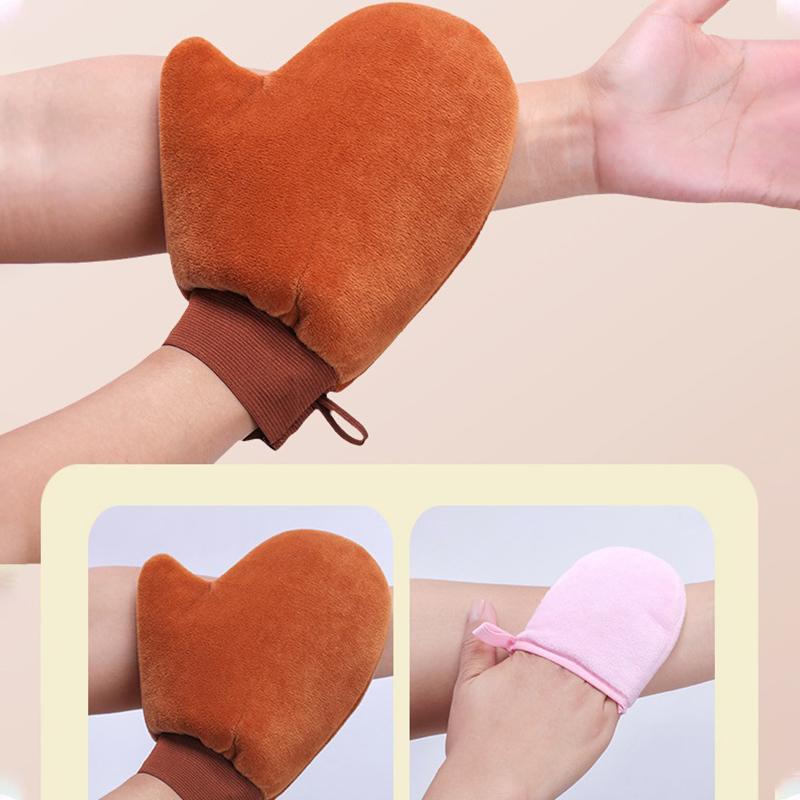 Rukavice na tělové mléko, samoopalovací rukavice, oboustranné, zabraňuje lepkavým rukou, aplikátor, rychleschnoucí flockovací rukavice, aplikátor na make-up