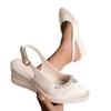 Shoes Female 2025 New Closed Toe Women's Sandals Crystal Casual Buckle Strap Summer Plus Size Best Seller Wedge Sandals