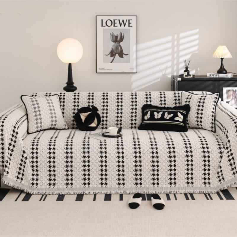 

Funda Sofa Living Room Толстый теплый диванный плед Осень-зима Шерпа Чехол для дивана в клетку для кемпинга и пикника 180x130