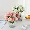 3pcs/5pcs Silk Artificial Flower Rose Outdoor Wedding Bouquet Christmas Decorate Home vase table Party Scrapbook Diy gift wreath