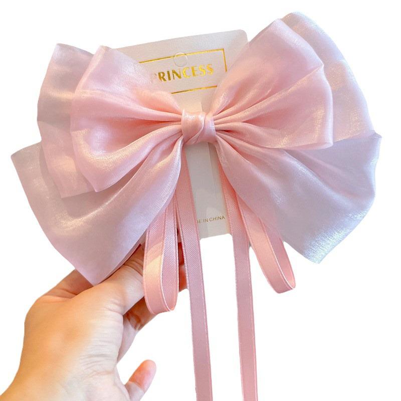 Extra Large Fairy Bow Hair Clip for Girls - High-End Streamer Bowknot Children's Accessory
