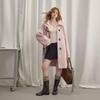 UNIFREE Women's Elegant Mid-Length Wool Coat with Bow Detail