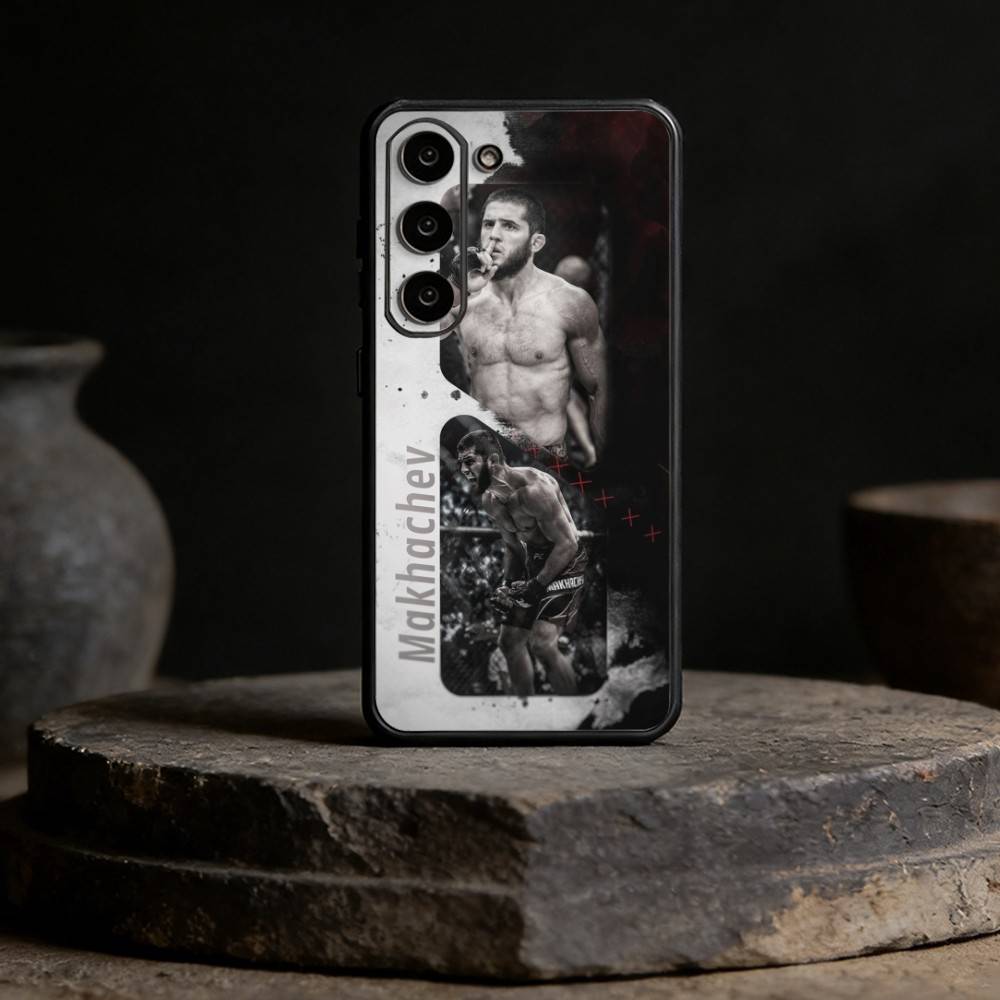 P4P Islam M-Makhachev Phone Case For Samsung Galaxy A13,21s,22,31,32,52,53,71,72,73,Soft Black Cover