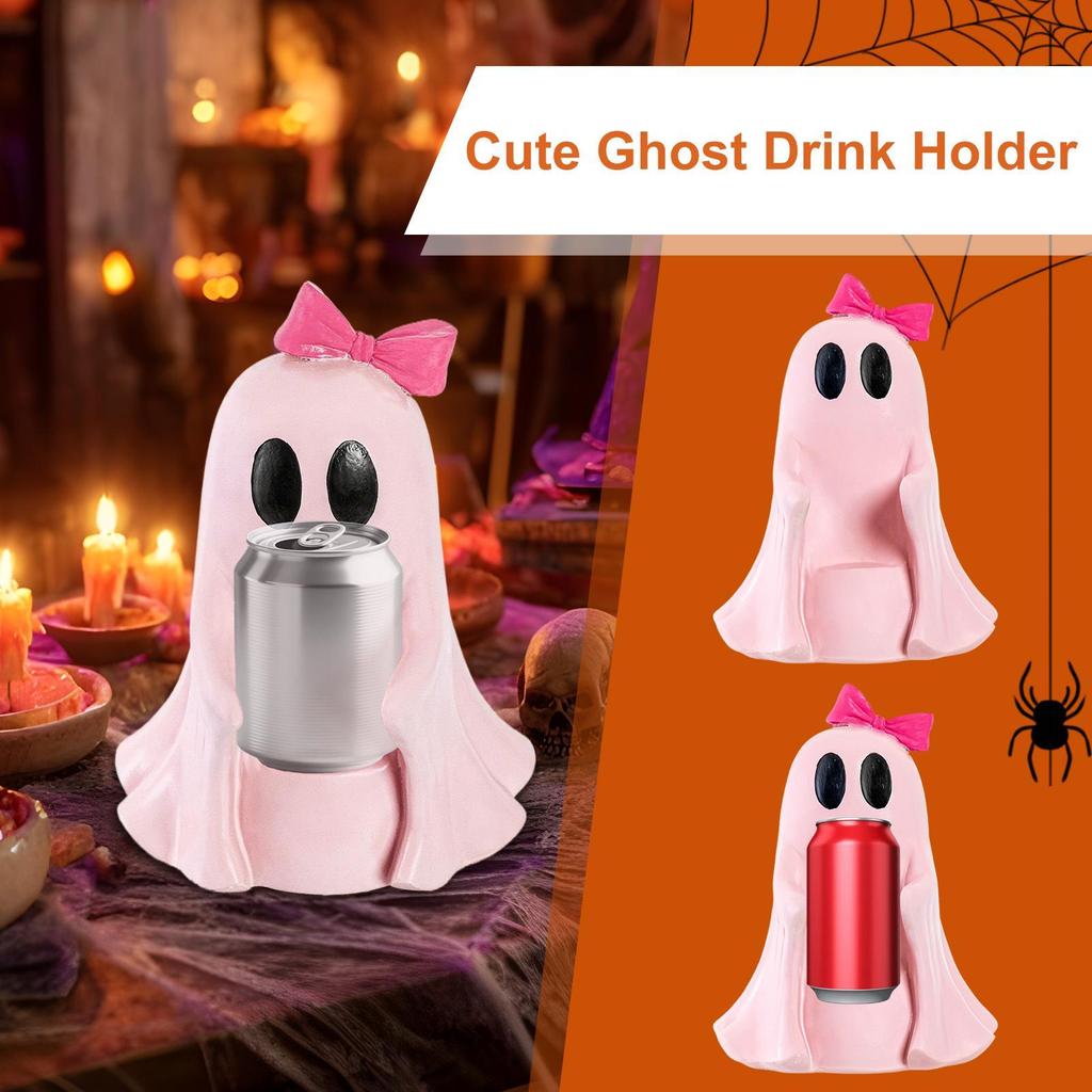 Halloween Ghost Drink Holder Halloween Spooky Drink Holder Festive Desktop Decoration Figurine For Shelf Table Bedroom Office