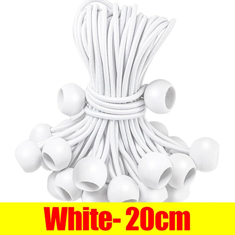 

50/1pcs Outdoor Elastic Ball Ropes Bungee Cords Portable Camping Tent Canopy Fixing Rope and Buckles Heavy Duty Tarp Ties Down 30pcs