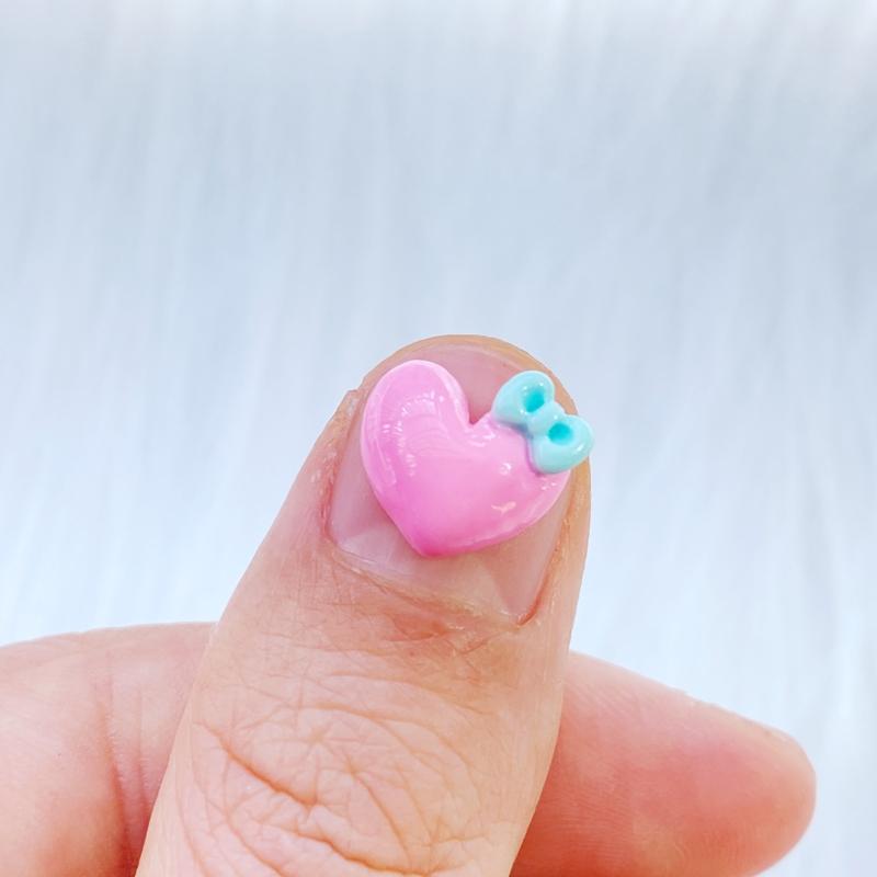 50Pcs New Cute Mini Resin Heart-Shaped /Candy Flat back Cabochon Scrapbook Kawaii DIY Embellishments Accessories