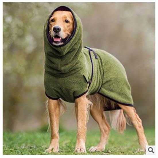 Useful Towelling Greyhound Costumes Soft Dog Warm Apparel Pet Sleepwear Coat Pitbull Hoodies Jacket Harness Vest