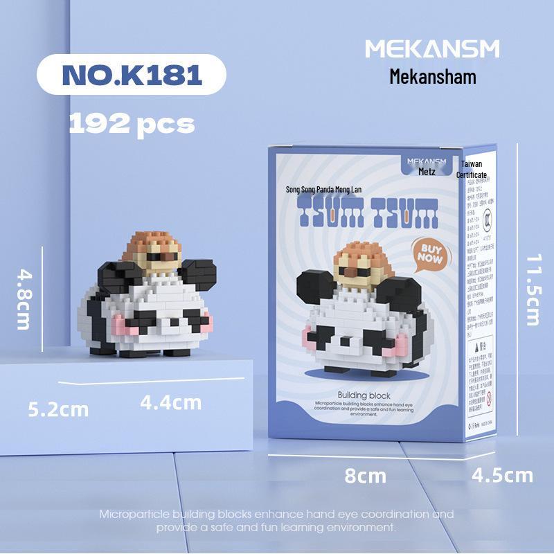 Panda Building Blocks - Girl's Birthday Gift | Educational Assembled Toy | Compatible with Lego