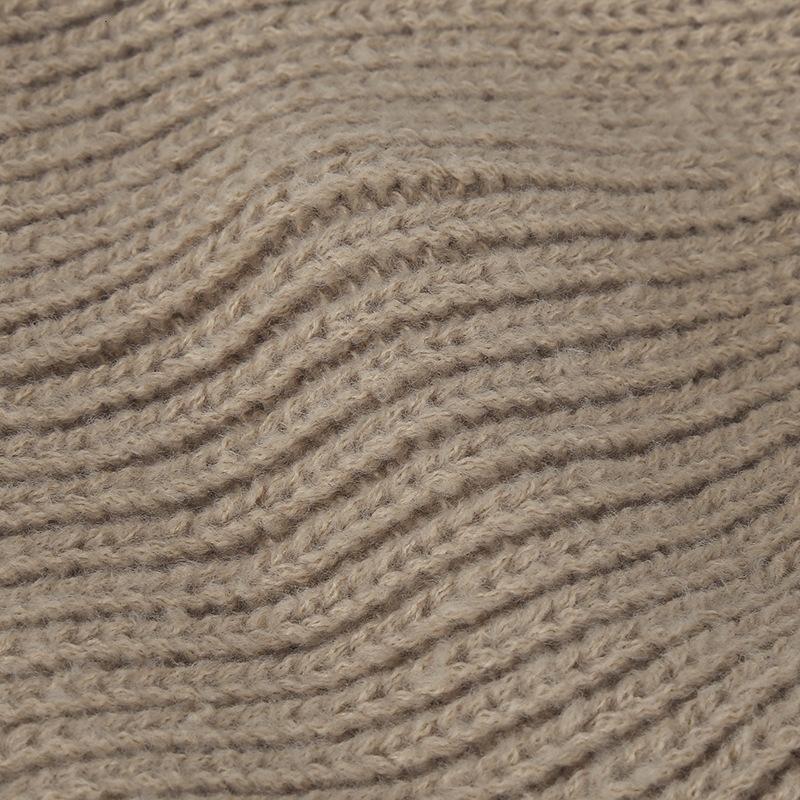 Women Bow Warm Knitted Wool Hat Thickened Hat Autumn and Winter Pullover Hat Wool Hat