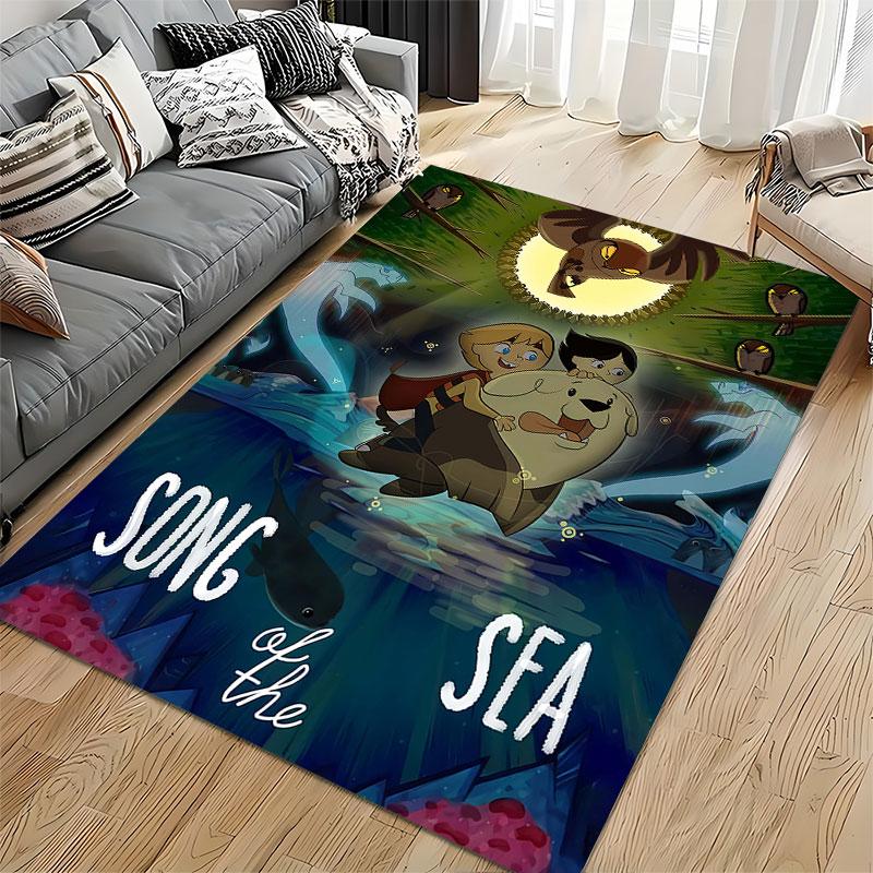 "Song of the Sea Cartoon Carpet" suitable as a non-slip mat for the living room or bedroom sofa