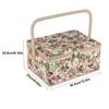 Household Sundry Storage Box Fabric Floral Printed Sewing Basket with Handle for Storing Sewing Tools Small Sundries Crafts