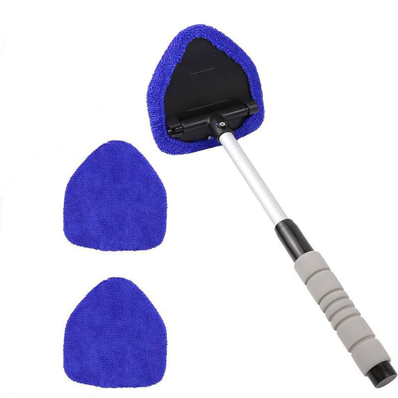 Telescopic Microfiber Car Window Cleaning Brush & Scraper