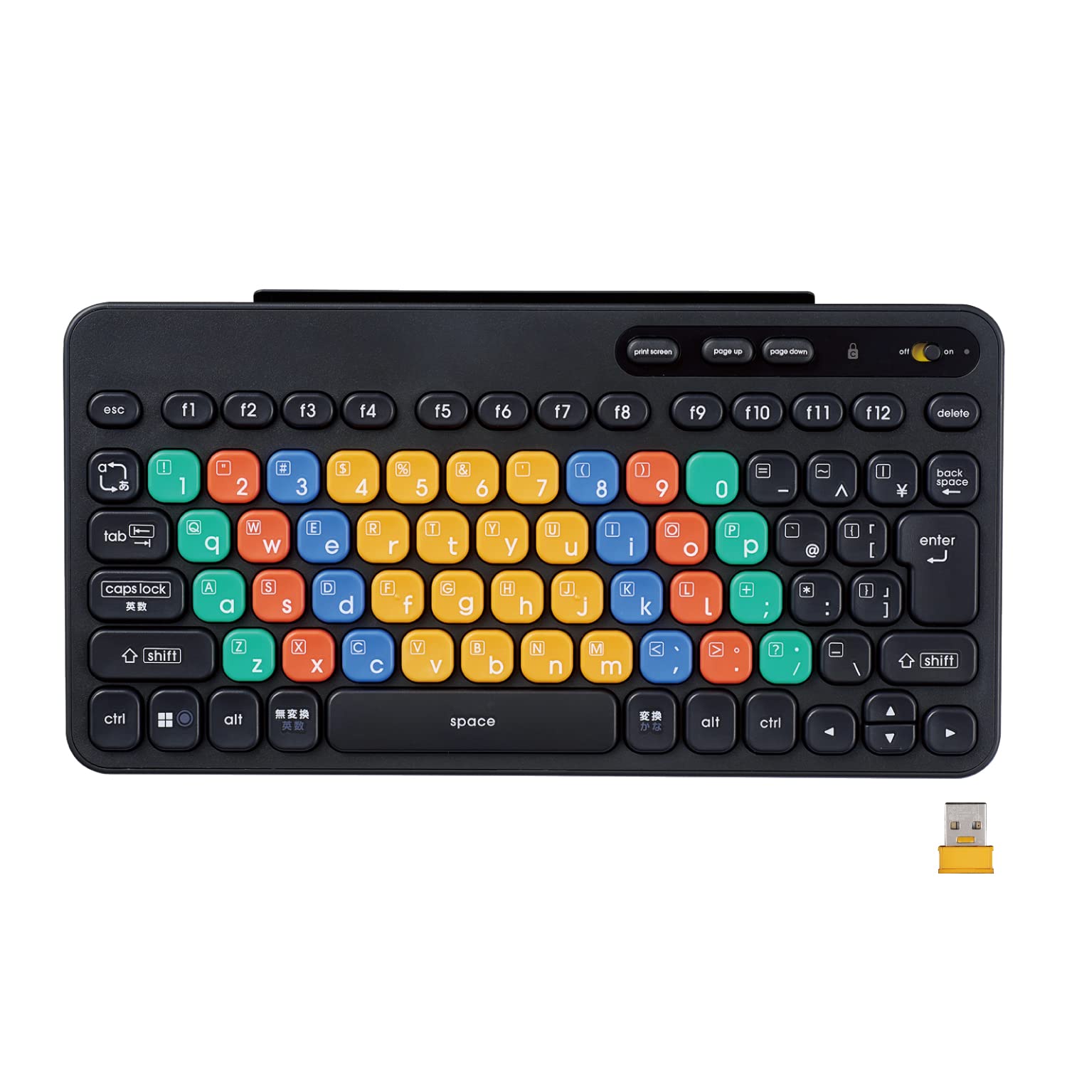 

ELECOM Wireless Keyboard Wireless for Children Computer Learning Programming KEY PALETTO Key Palette Supervised by Susumu Vice President of Osaka чорний