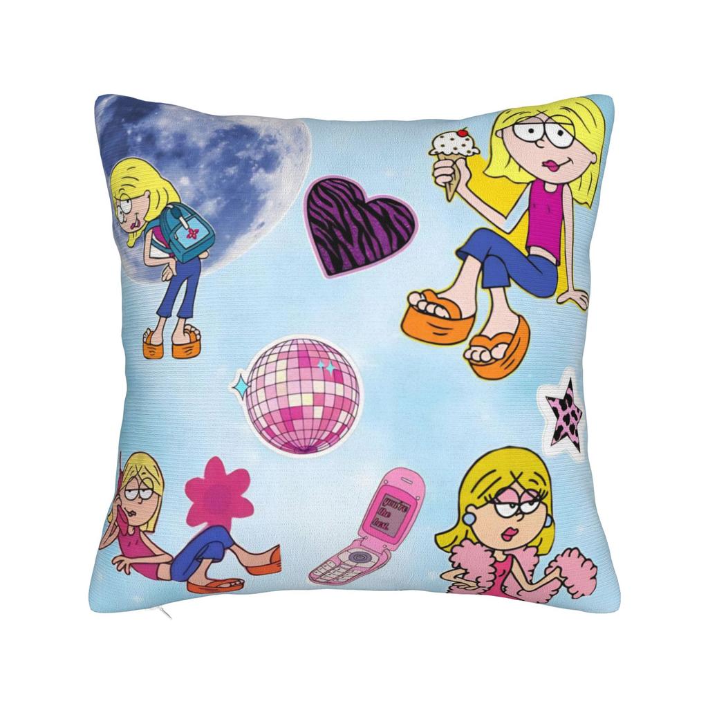 Lizzies Cartoon McGuires Square Pillow Case Cushion Cover Custom Zippered Decorative Pillowcase for Car 45x45cm