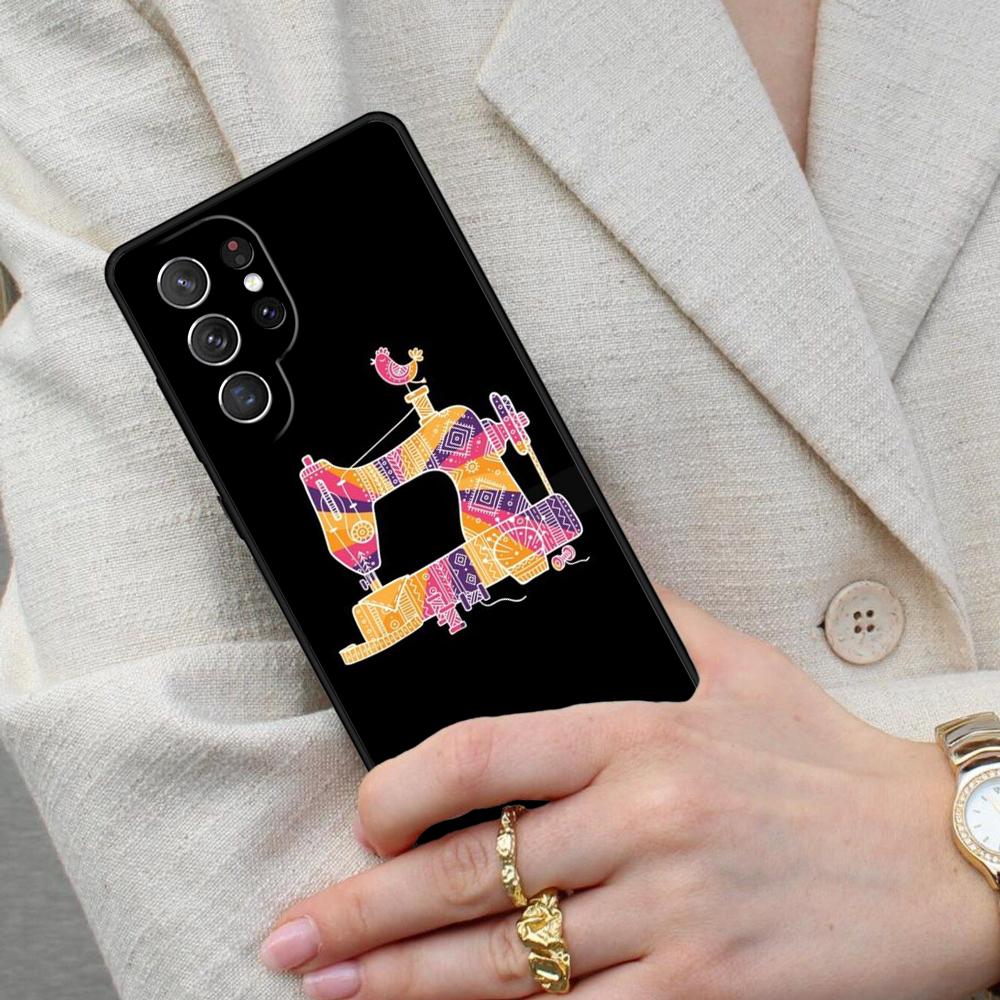 sewing machine tailor pattern Cell Phone Case for Samsung Galaxy S26 Ultra S25 S24 S23 S22 S21 S20 Note10 Cover