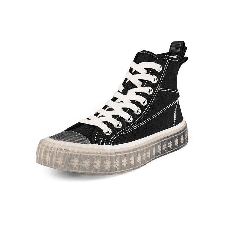 Kappa Logo High-Top Canvas Sneakers Women Sneakers Black K0A65VS66D-990