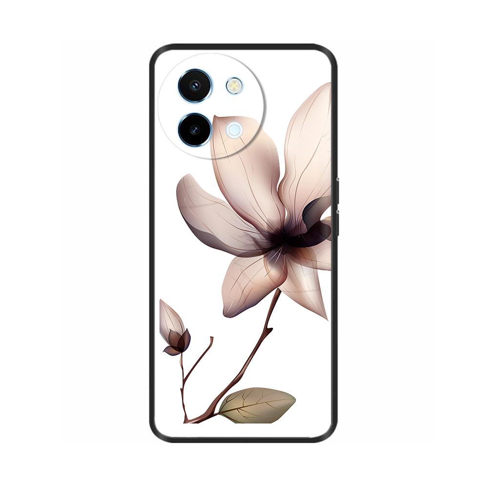 For Vivo Y38 5G Phone Case Painted Soft Black TPU Silicone Bumper For Vivo Y38 Y200i Y200t T3x Protective Back Cover Cases Capas