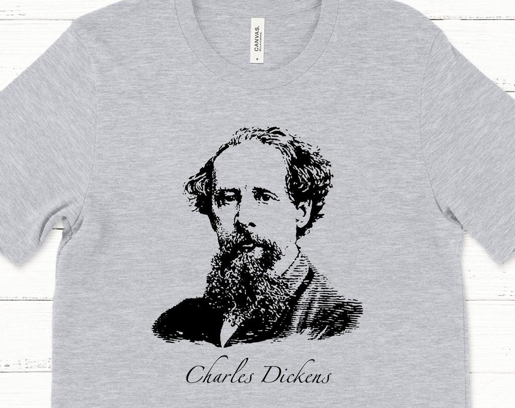 Charles Dickens Portrait Tee | Unisex T-Shirt | Great Expectations | Author Shirt