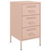 Nightstands 2 Pcs Pink 36 X 39 X 68 Cm Steel