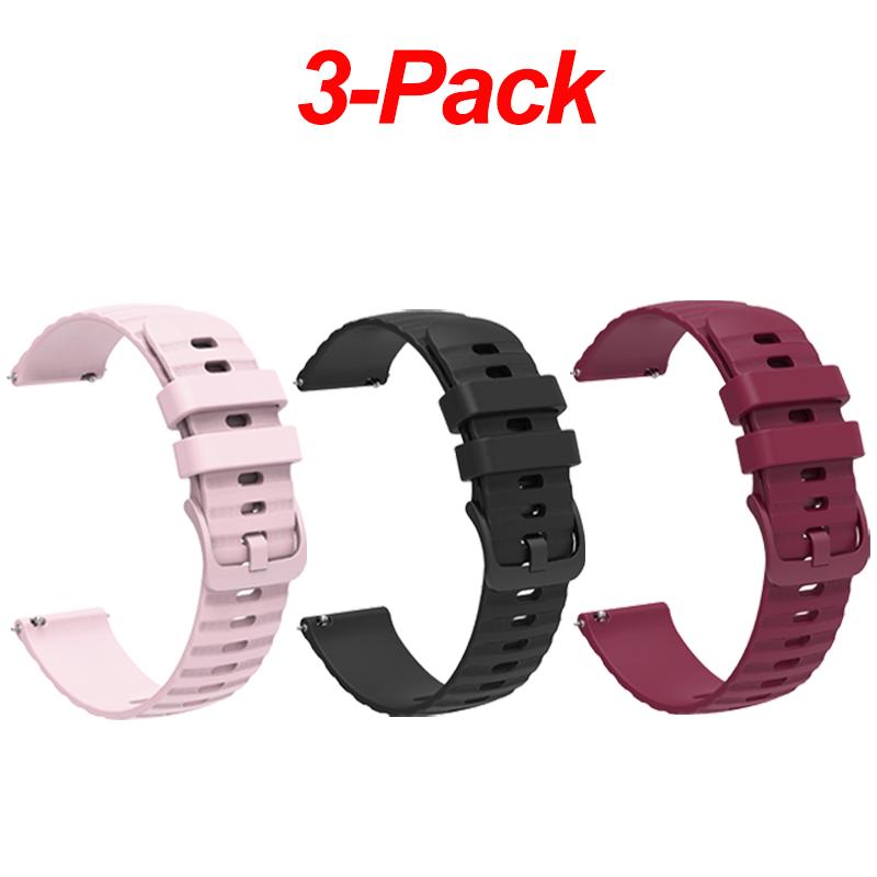 18MM 20MM 22MM Silicone Watch Band For TicWatch Pro 3 Ultra Strap For TicWatch GTW/GTX/S2/E2/E3/GTH Replacement Soft Bracelet