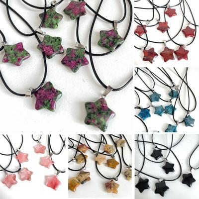 Star Pendant Necklace Adjustable Black Rope Hypoallergenic Women Girls Clavicle Necklace Jewelry