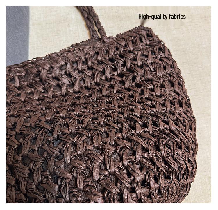 Luxury Retro Woven Hollow Shoulder Tote