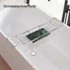 Stainless Steel Non-Slip Marble Bathtub Organizer Rack with Telescopic Shelf for Bathroom Use