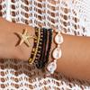 Bohemian Beach Resort Wind Multicolor Beaded Bracelet Summer Ocean Wind Starfish Resin Pendant Bracelet