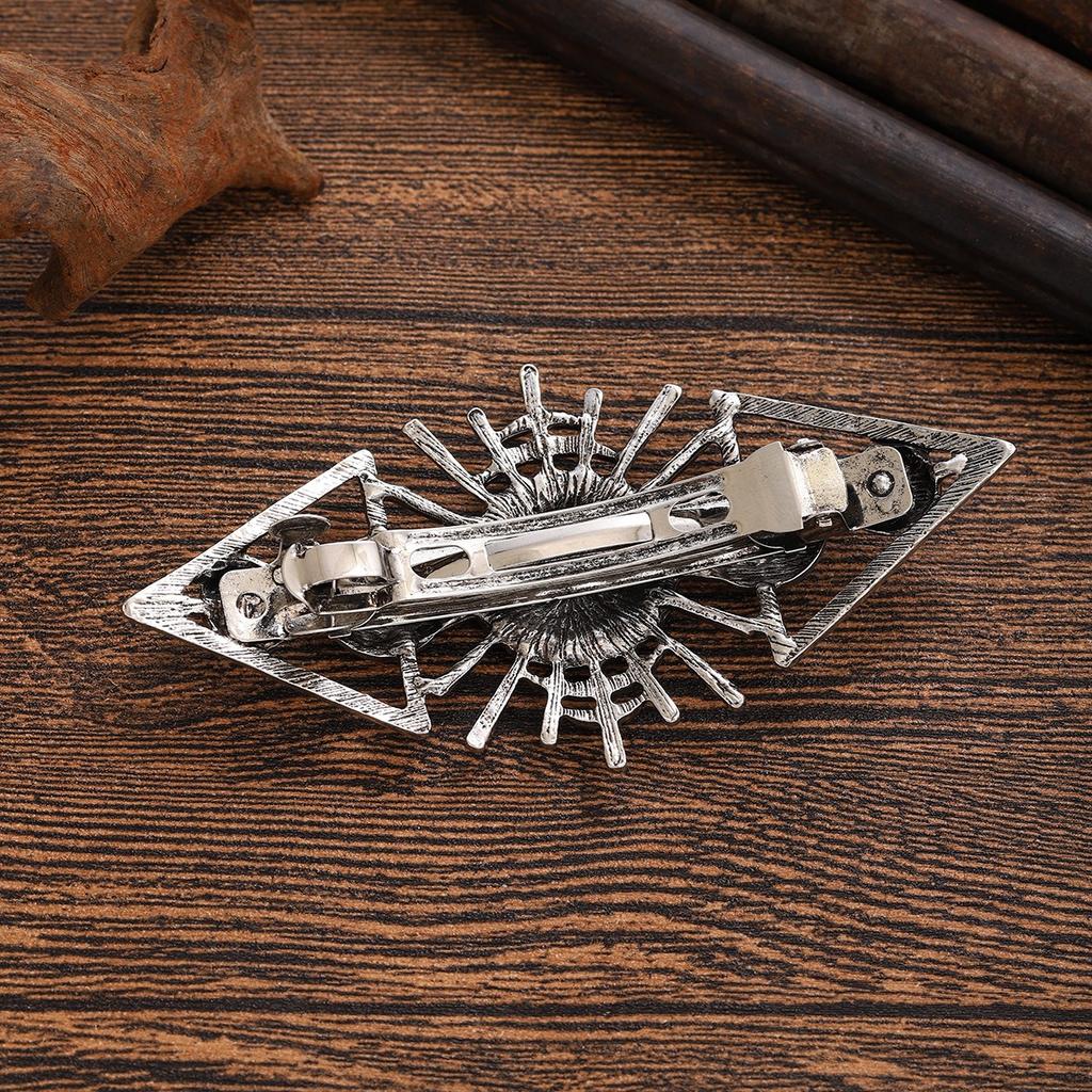 Vintage Sun Moon Star Hair Clip With Niche Design Punk Style Metal Hair Clip Personalized Trendy Cool Hairstyle Accessories