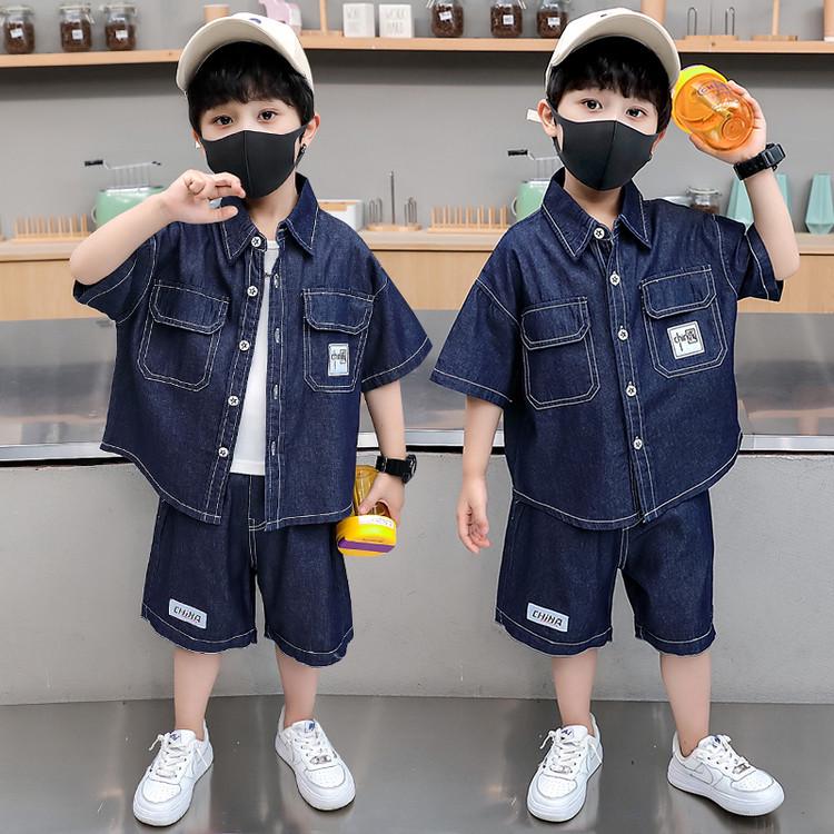 Boys' Casual Summer Denim Two-Piece Set 2026