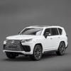 1:24 LX600 LX570 SUV Alloy Car Model Toy Diecasts Metal Off-road Vehicles Pull Back Sound Light Simulation Toys Childrens Gifts