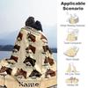 Types Horses Customize Text Blanket Multi-purpose Personalized Blanket Warmthful Decor Suitable for Office Chair Picnics Nap Office