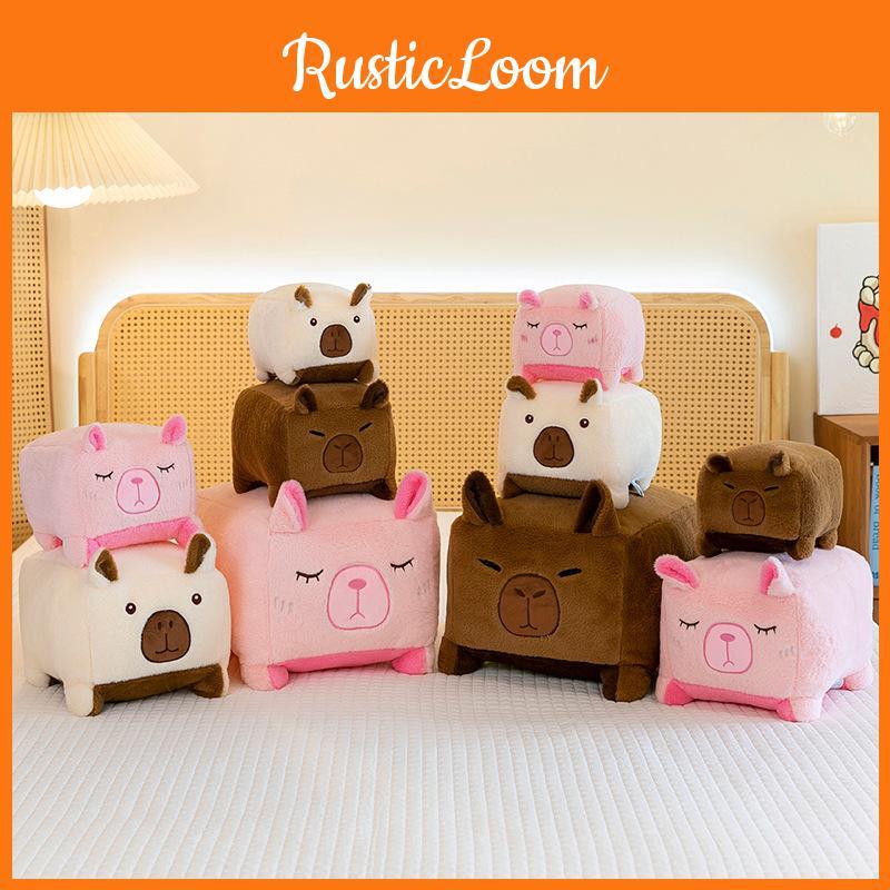 Quadrate Plush Capybara Toy Cartoon Stuffed Doll Kids Birthday Gifts Decoration