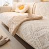 Sofa Cushion Simple Winter Plush Light Luxury Style Cushion Thickened Anti-Slip Leather Sofa Cover Cover Cloth Universal