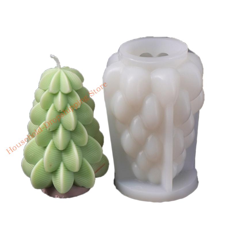 Christmas Tree Silicone Mold for Making Soap Christmas Pillar Silicones Mould For Holiday Decoration