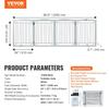 Free Standing Dog Gate 32x96.5 Inch Freestanding Pet Gate Foldable White