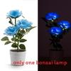 Solar Rose Garden Led Lamp With 3d Illumination For Patio And Garden Decor