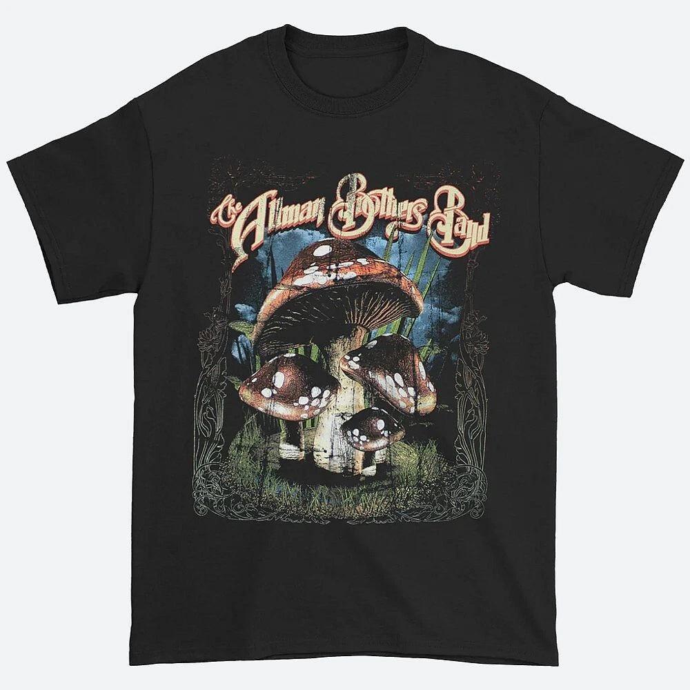 Allman Brothers Band  Mushroom  100% Cotton T-shirt Mens Tees Top - Free Shipping S