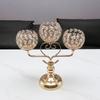 Nordic Candlestick Ornaments, Golden Light Luxury Crystal Home Living Room Table Decoration, Romantic Feather Candlestick New Product