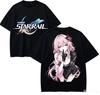 Honkai Star Rail Anime Lover T-shirt Harajuku Cotton New Model High Street Men and Women Short Sleeves High Quality T Shirt