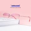 Women's Rimless Diamond Cut Anti-Blue Light Resin Reading Glasses