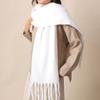 Mohair Winter Wool Scarf Plush Long Shawl Retro Winter Cashmere Scarves  Girl
