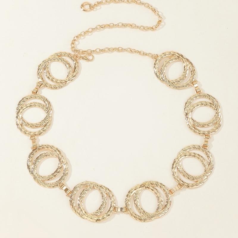 Adjustable Length Waist Chain Multilayer Metal Waist Chain Blings Body Chain Fashion Accessory