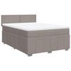 VidaXL Sommier à lattes de lit avec matelas Taupe 140x200 cm Tissu 3287088